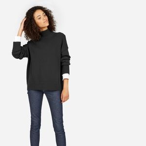 Everlane Washed Black Cotton Turtleneck